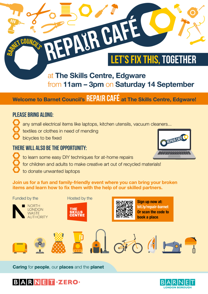 Barnet Repair Café Poster Final DIGITAL